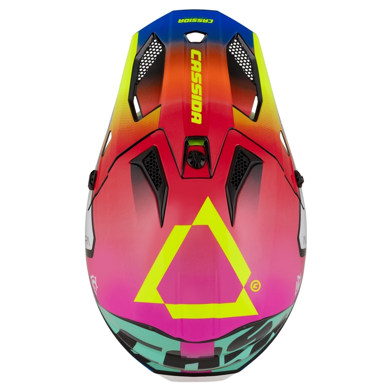 Wielokolorowy dziecięcy kask motocrossowy Cassida Cross Cup 2 Napa Pearl