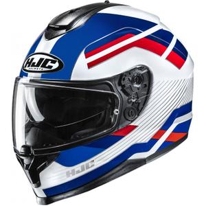 Kask motocyklowy integralny HJC C70N Belis MC21 biało-niebiesko-czerwony
