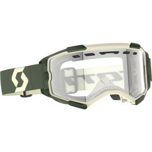 Gogle motocrossowe SCOTT Fury Enduro khaki z przezroczystą plexi