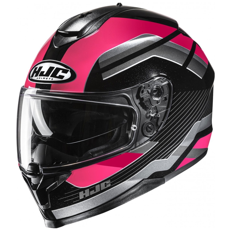 Kask motocyklowy integralny HJC C70N Belis MC8 czarno-różowy