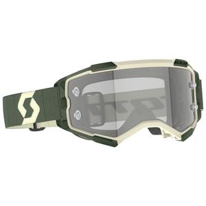 Gogle motocrossowe SCOTT Fury LS w kolorze khaki z szarą plexi