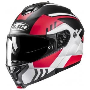 Kask motocyklowy typu flip-up HJC C91N Kaon MC1SF biało-czarno-czerwony