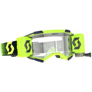 Gogle motocrossowe SCOTT Fury WFS fluo zielono-żółte z przezroczystą plexi