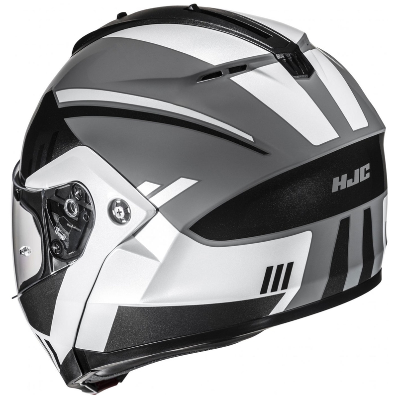 Kask motocyklowy typu flip-up HJC C91N Kaon MC5 szaro-czarno-biały