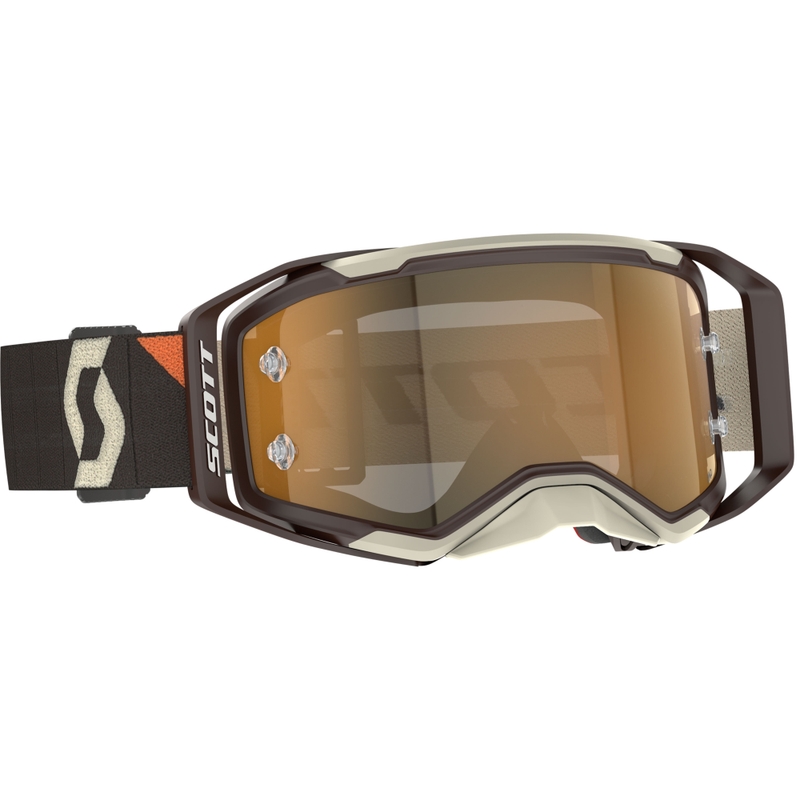 Gogle motocrossowe SCOTT Prospect 2.0 AMP w kolorze ciemnobrązowo-beżowym ze złotą pleksi wyprzedaż