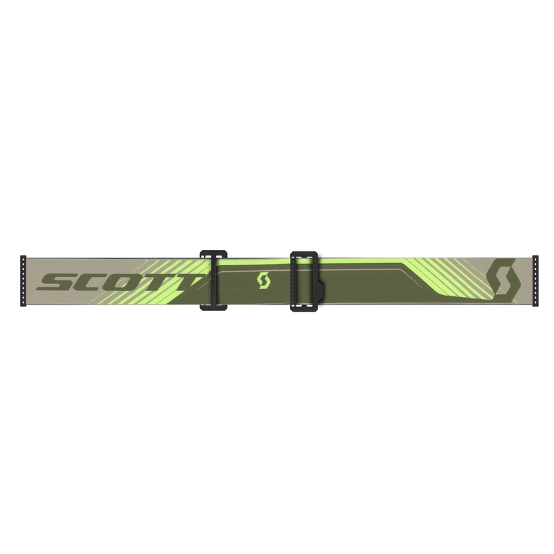 Gogle motocrossowe SCOTT Prospect 2.0 AMP w kolorze khaki-fluo żółtym ze złotymi soczewkami