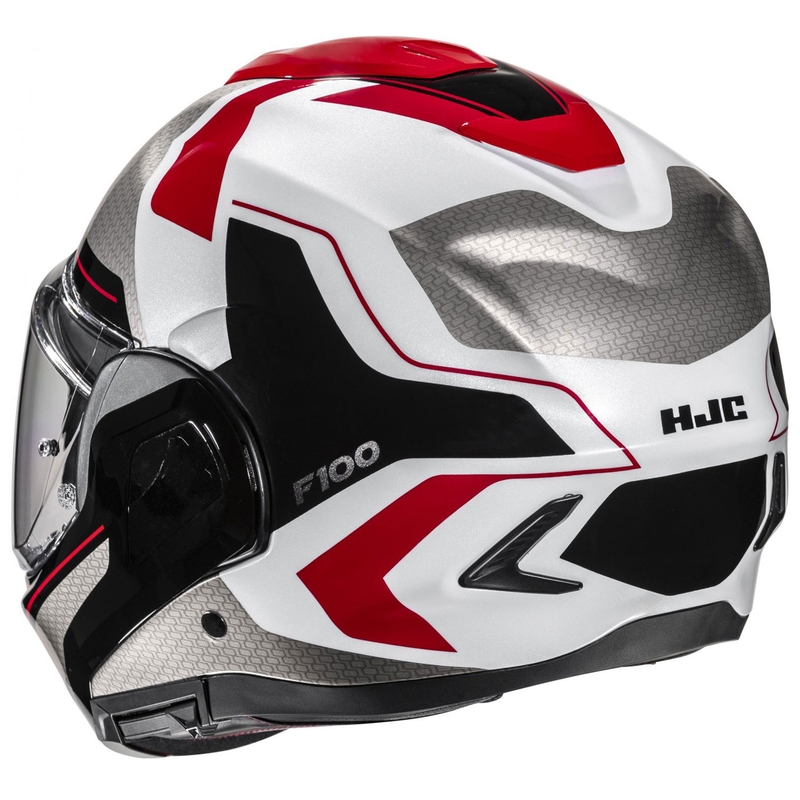 Kask motocyklowy składany HJC F100 Bios MC1 szaro-czarno-czerwony