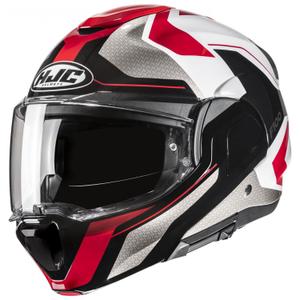 Kask motocyklowy składany HJC F100 Bios MC1 szaro-czarno-czerwony
