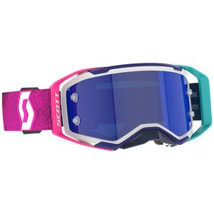Gogle motocrossowe SCOTT Prospect 2.0 AMP niebiesko-różowe z niebieską lustrzaną plexi