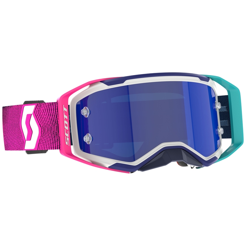 Gogle motocrossowe SCOTT Prospect 2.0 AMP niebiesko-różowe z niebieską lustrzaną plexi