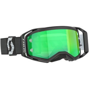 Gogle motocrossowe SCOTT Prospect 2.0 czarno-białe z zielonym lustrzanym szkłem