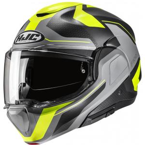 Kask motocyklowy składany HJC F100 Bios MC3HSF fluo żółto-szary