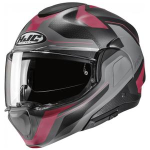 Kask motocyklowy składany HJC F100 Bios MC8SF czarno-szaro-fioletowy
