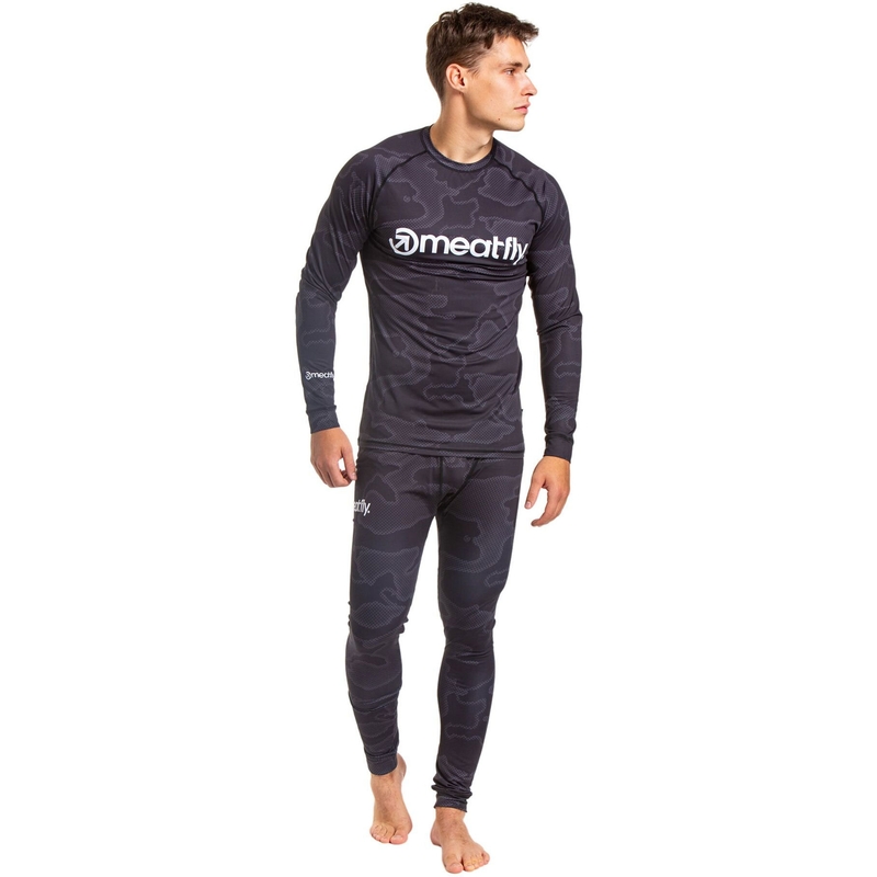 Bielizna termoaktywna Meatfly Sloan czarno-szara