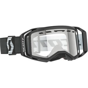 Gogle motocrossowe SCOTT Prospect 2.0 Enduro czarno-białe z przezroczystą pleksiglasem
