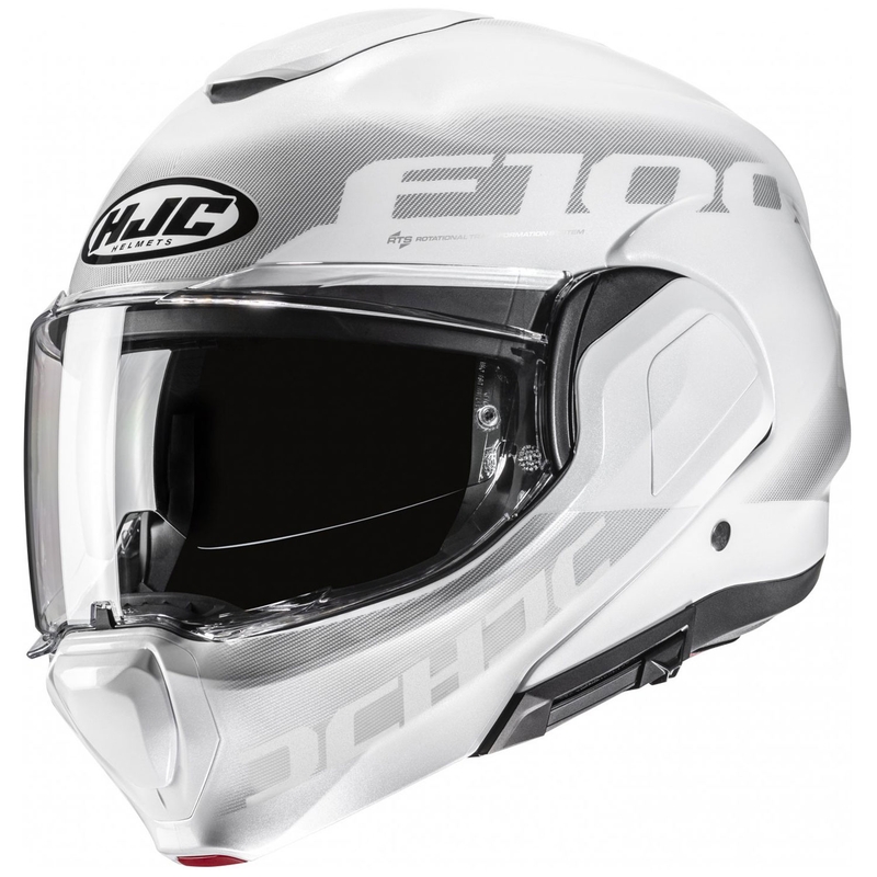 Kask motocyklowy składany HJC F100 Hetal MC10 biało-szary