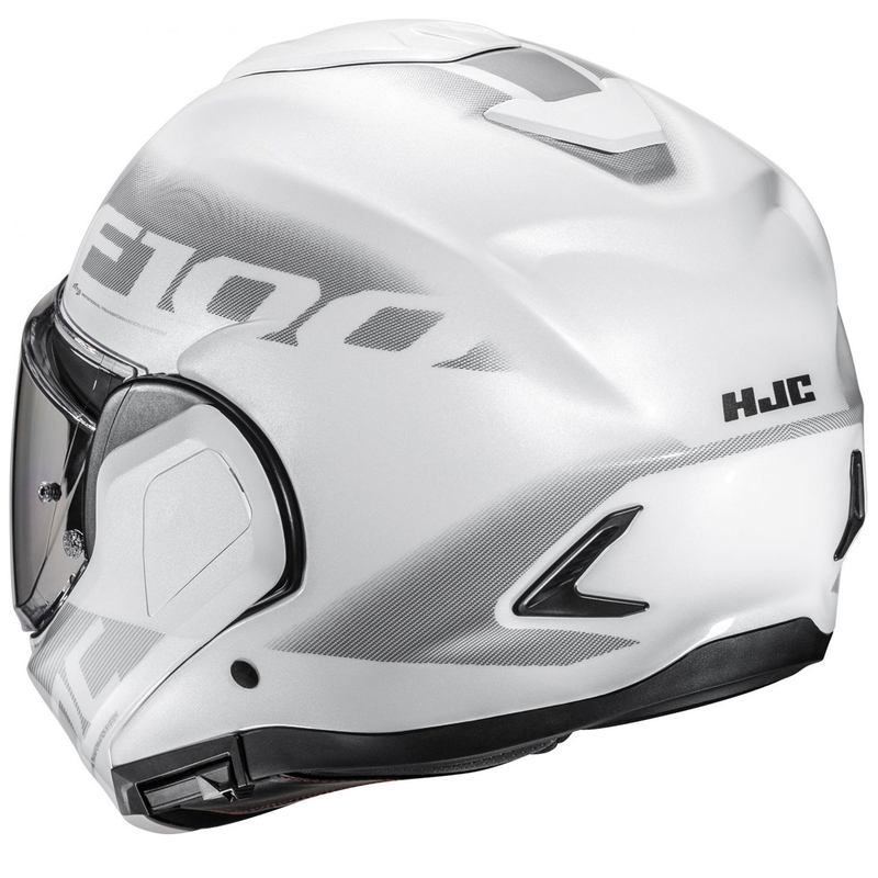 Kask motocyklowy składany HJC F100 Hetal MC10 biało-szary