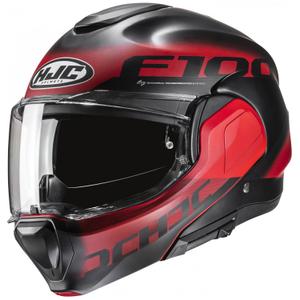 Kask motocyklowy składany HJC F100 Hetal MC1SF czarno-czerwony