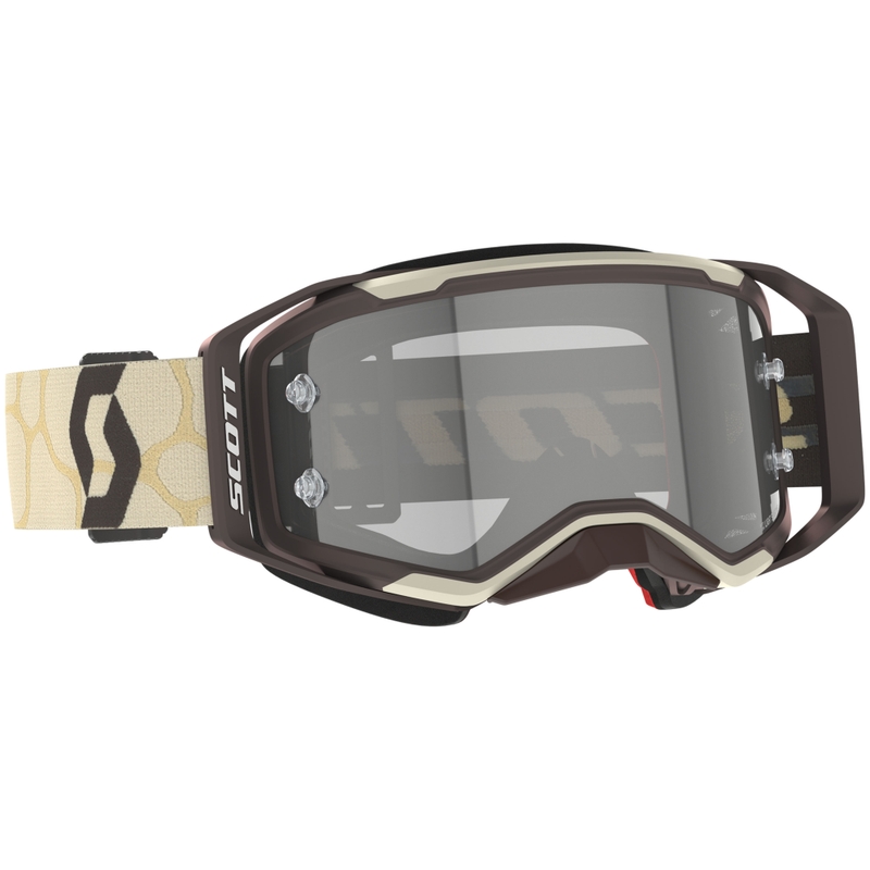 Gogle motocrossowe SCOTT Prospect 2.0 LS beżowo-brązowe z szarą, światłoczułą plexi