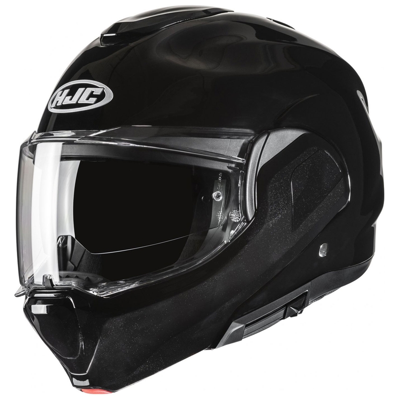 Kask motocyklowy składany HJC F100 Solidny, metaliczny czarny