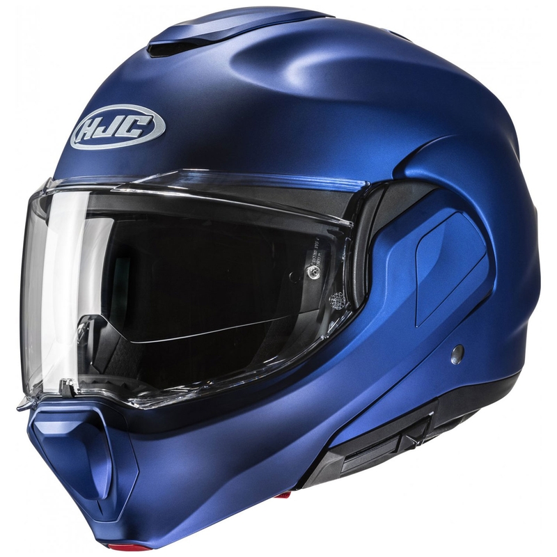 Kask motocyklowy HJC F100 Solid, półotwarty, metaliczny niebieski