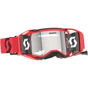 Gogle motocrossowe SCOTT Prospect 2.0 WFS w kolorze czerwono-czarnym z przezroczystą pleksiglasem