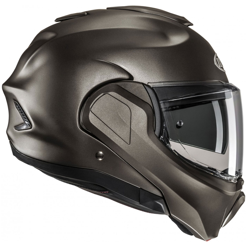 Kask motocyklowy składany HJC F100 Solid Pół-czarno-tytanowy
