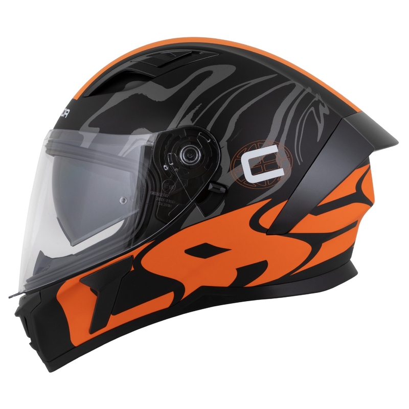 Kask integralny Cassida Orbit Multivers matowy czarno-pomarańczowo-szaro-biały
