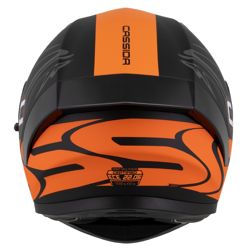 Kask integralny Cassida Orbit Multivers matowy czarno-pomarańczowo-szaro-biały