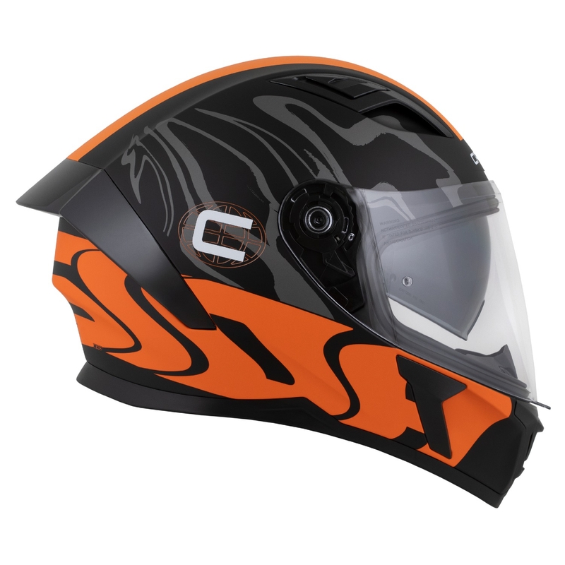 Kask integralny Cassida Orbit Multivers matowy czarno-pomarańczowo-szaro-biały