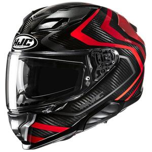 Kask motocyklowy integralny HJC F71 Carbon Nevio MC1 czarno-czerwony