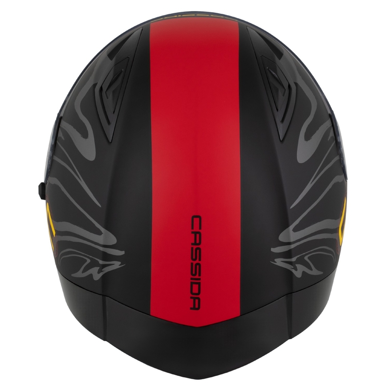 Kask integralny Cassida Orbit Multivers matowy czarno-czerwono-szaro-żółty