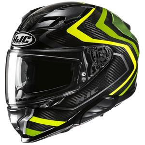 Kask motocyklowy integralny HJC F71 Carbon Nevio MC3H czarno-fluo zielony