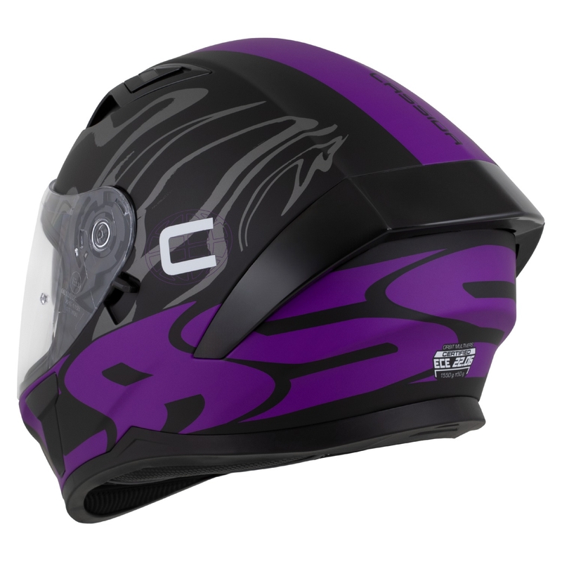 Kask integralny Cassida Orbit Multivers matowy czarno-fioletowo-szaro-biały