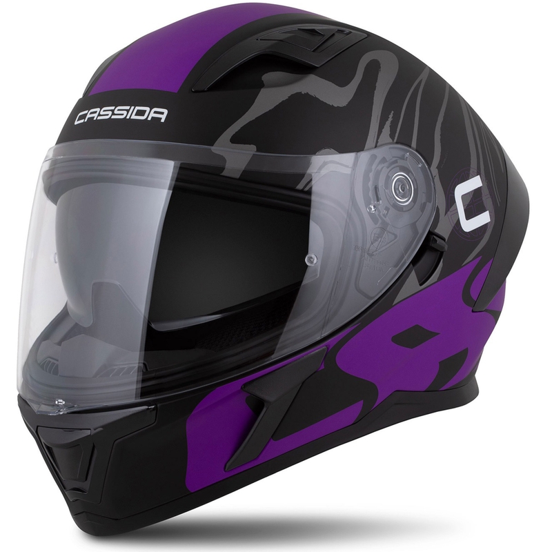 Kask integralny Cassida Orbit Multivers matowy czarno-fioletowo-szaro-biały
