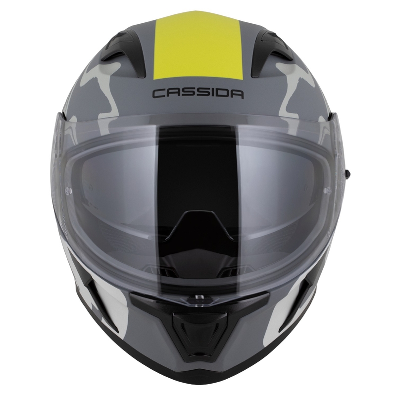 Kask integralny Cassida Orbit Multivers matowy szaro-fluo żółto-czarny
