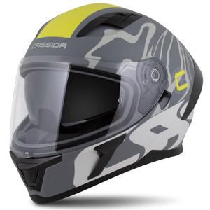 Kask integralny Cassida Orbit Multivers matowy szaro-fluo żółto-czarny