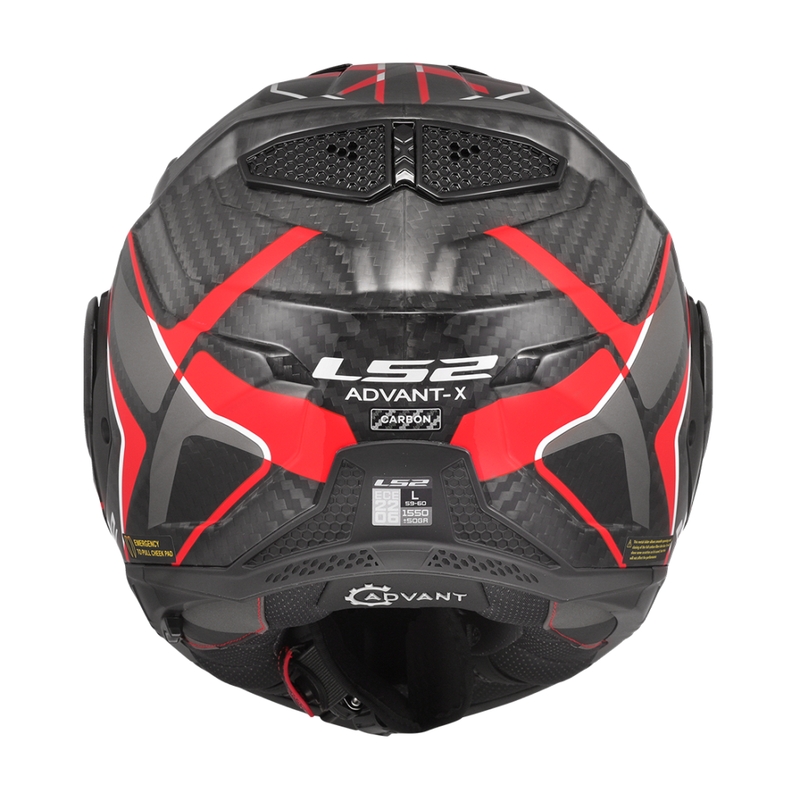Kask motocyklowy typu flip-up LS2 FF901 Advant XC Future II czarno-czerwony