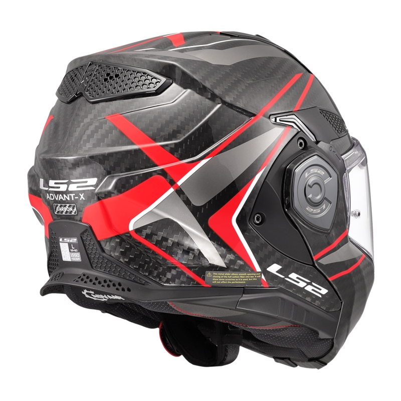 Kask motocyklowy typu flip-up LS2 FF901 Advant XC Future II czarno-czerwony