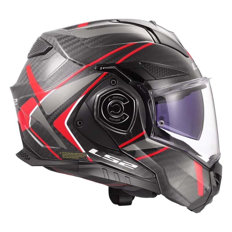 Kask motocyklowy typu flip-up LS2 FF901 Advant XC Future II czarno-czerwony