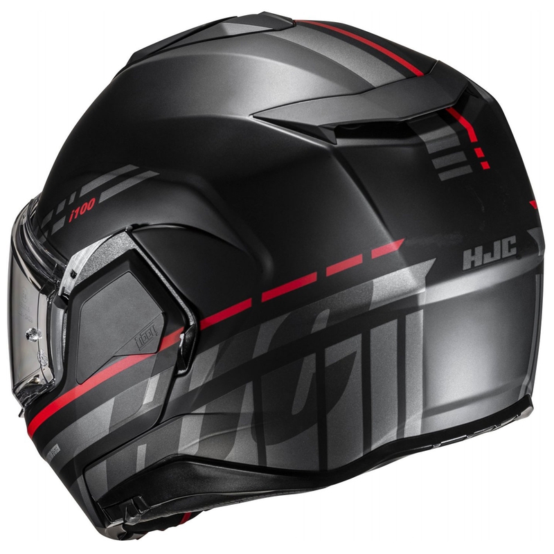 Kask motocyklowy składany HJC i100 Sysma MC1SF szaro-czarny