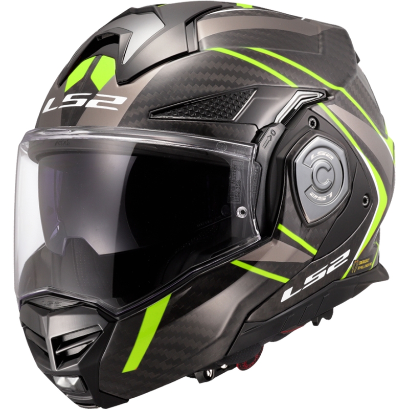 Kask motocyklowy typu flip-up LS2 FF901 Advant XC Future II czarno-fluo-żółty