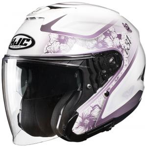 Kask motocyklowy otwarty HJC i31 Iona MC8 biało-fioletowy