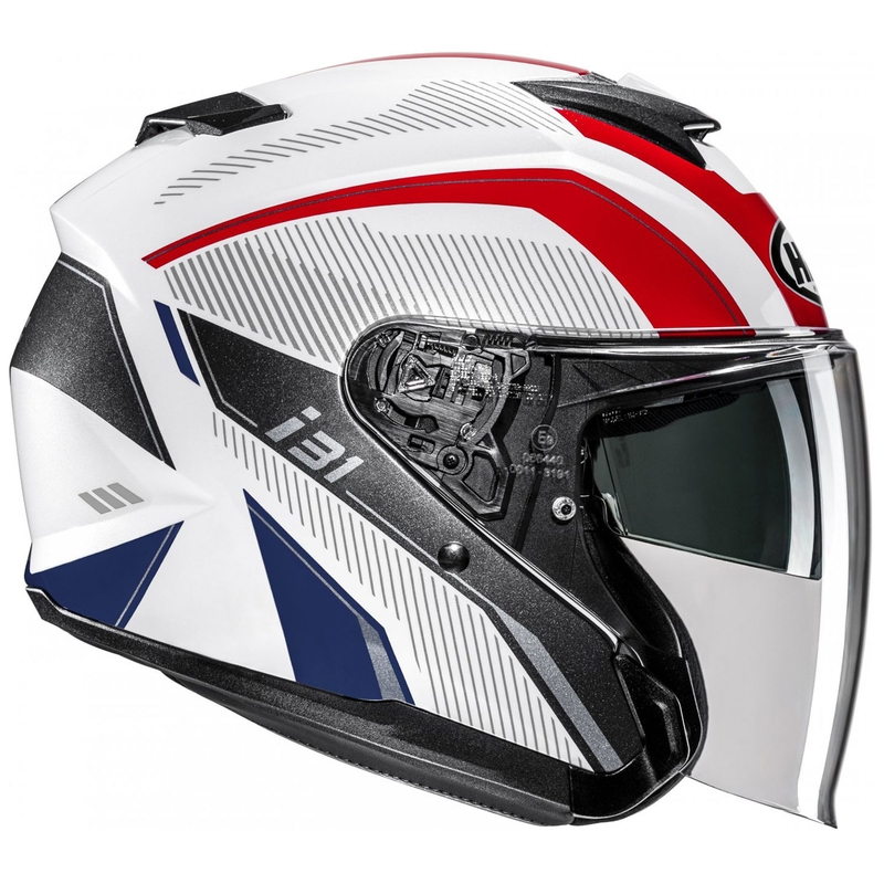 Kask motocyklowy otwarty HJC i31 Reno MC21 biało-czerwono-niebieski