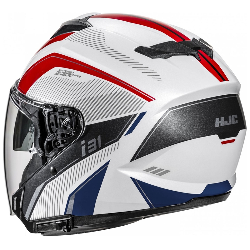 Kask motocyklowy otwarty HJC i31 Reno MC21 biało-czerwono-niebieski