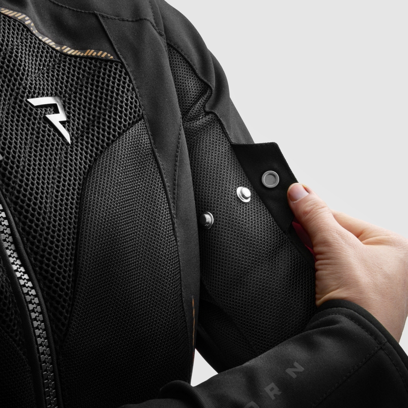 Damska kurtka motocyklowa Rebelhorn Jax w kolorze czarno-złotym