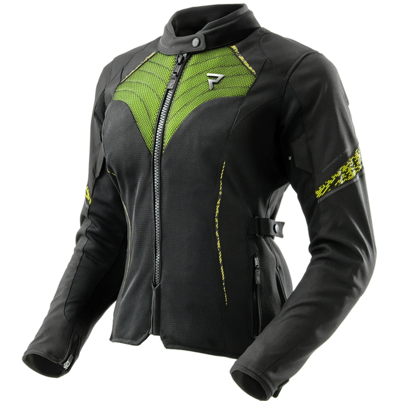 Damska kurtka motocyklowa Rebelhorn Jax w kolorze czarno-fluo żółtym