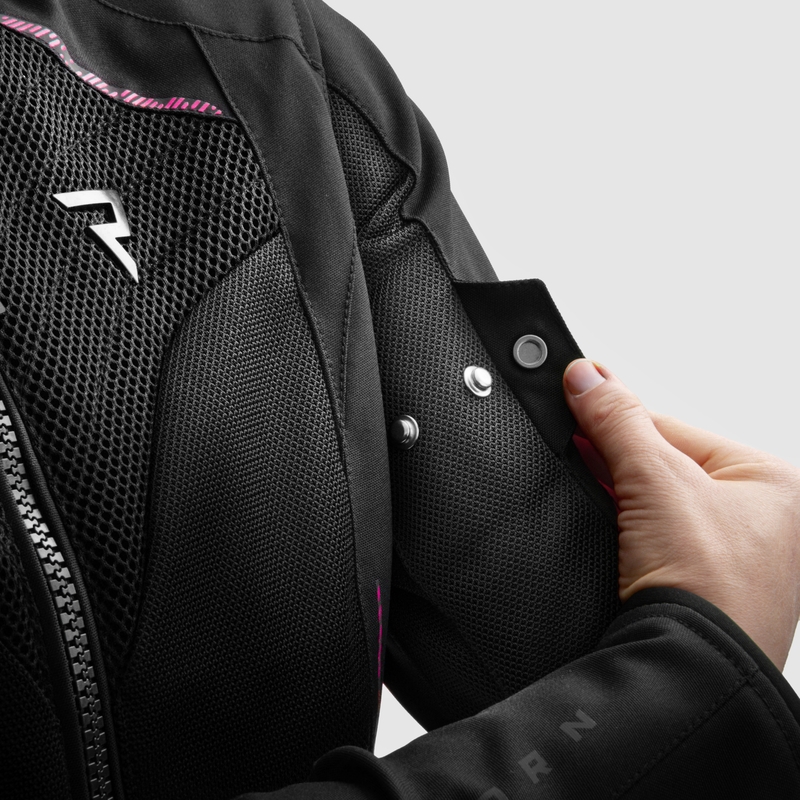 Damska kurtka motocyklowa Rebelhorn Jax w kolorze czarno-różowym