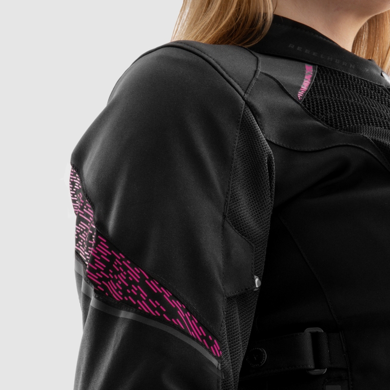 Damska kurtka motocyklowa Rebelhorn Jax w kolorze czarno-różowym