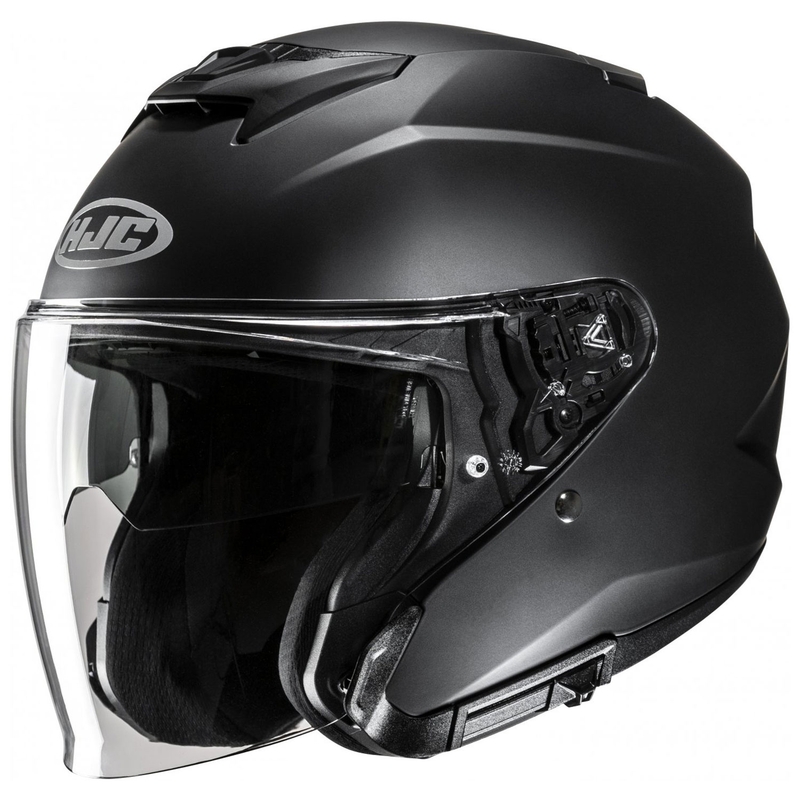 Kask motocyklowy HJC i31 Solid, półpłaski, otwarty, czarny